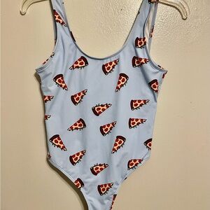 Sexy Pizza Print One-Piece Bathing Suit
